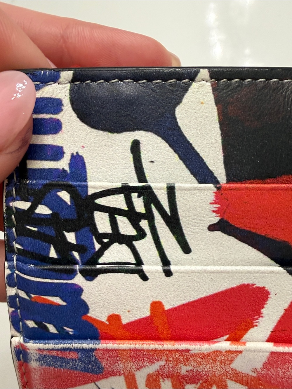 Christian Louboutin Studded Colorful Graffiti Card Holder Wallet - Picture 11 of 14
